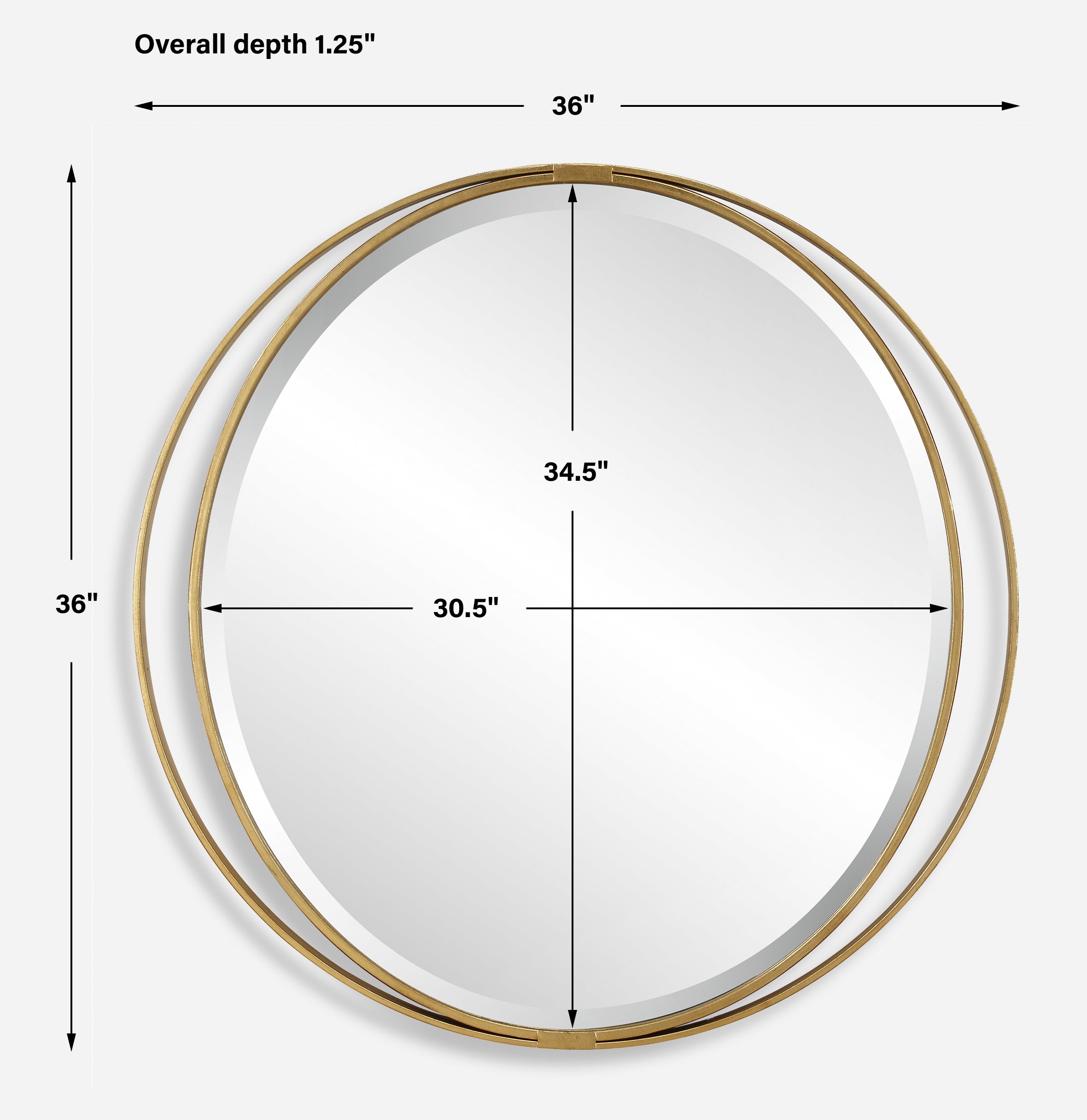 Uttermost Home Decor Oversized - Rate to be Quoted Uttermost Rhodes Gold Round Mirror