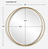 Uttermost Home Decor Oversized - Rate to be Quoted Uttermost Rhodes Gold Round Mirror