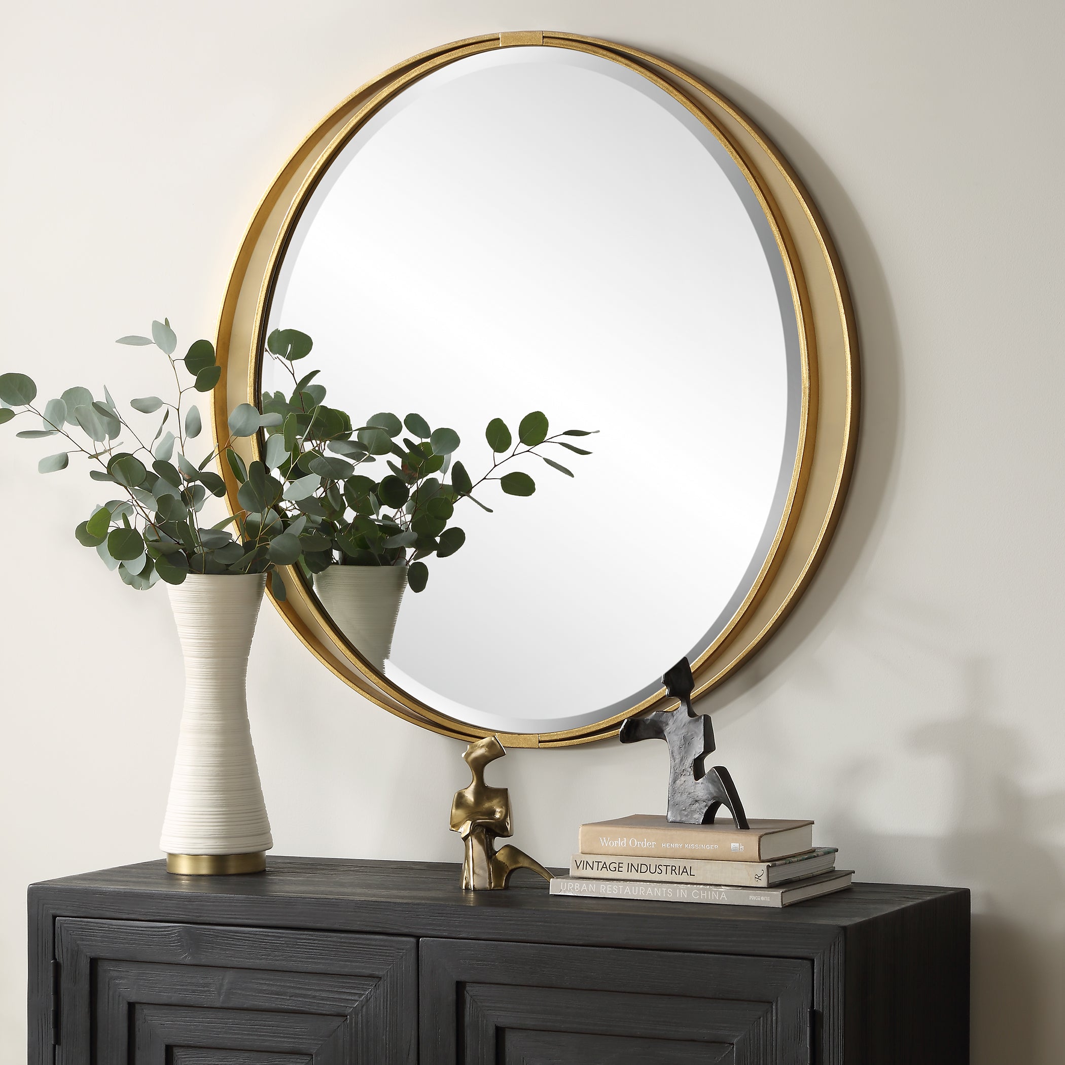 Uttermost Home Decor Oversized - Rate to be Quoted Uttermost Rhodes Gold Round Mirror