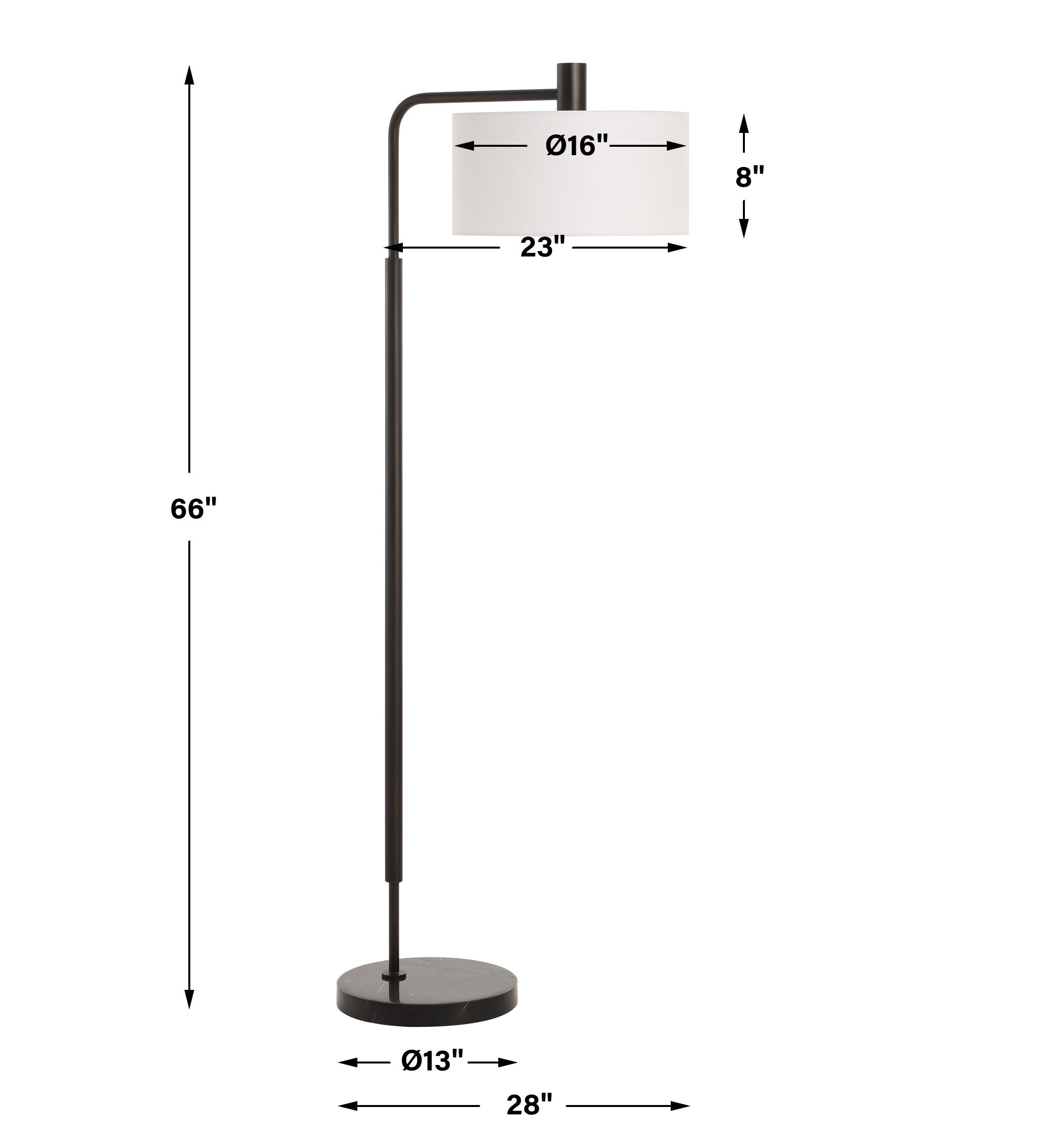 Uttermost Lighting Uttermost Richie Black Floor Lamp