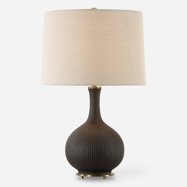 Uttermost Lighting Uttermost Rimini Black Glaze Table Lamp