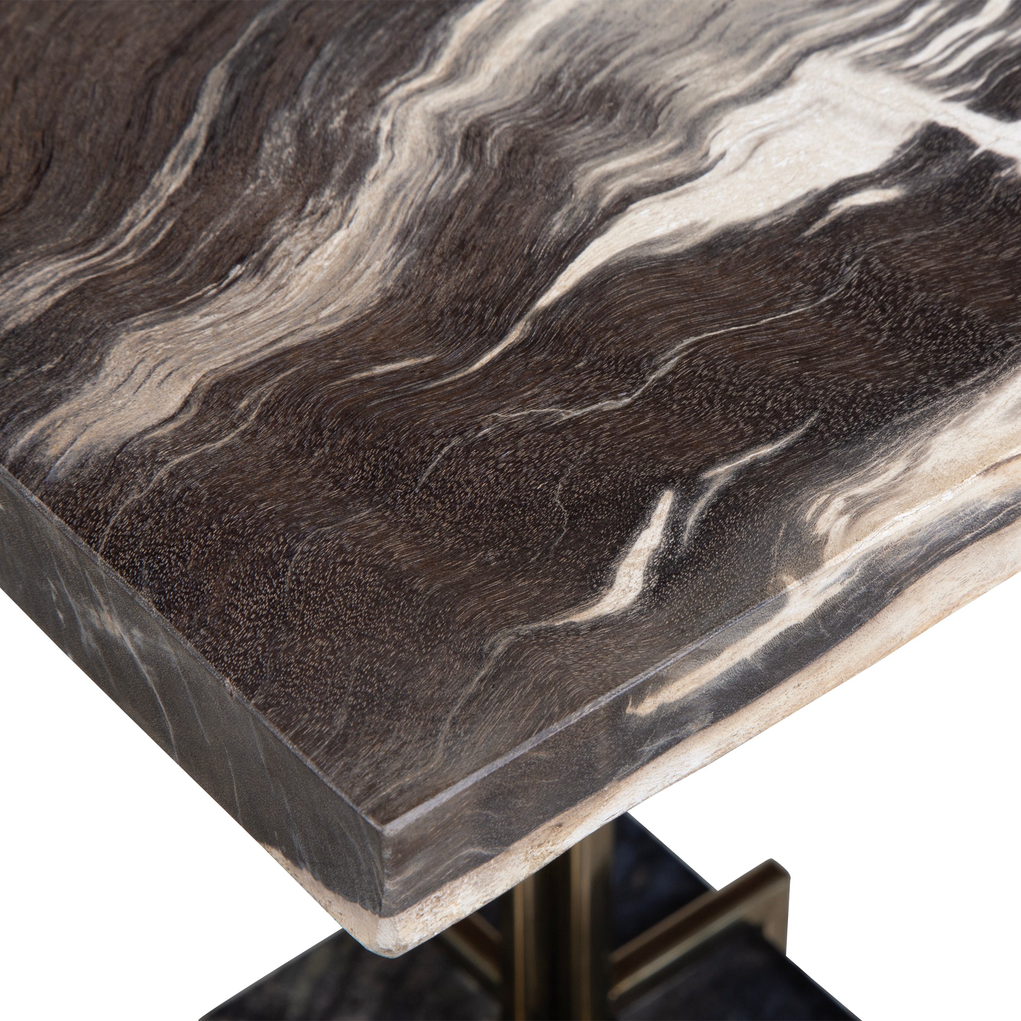 Uttermost Furniture Uttermost Rowman Petrified Wood Accent Table
