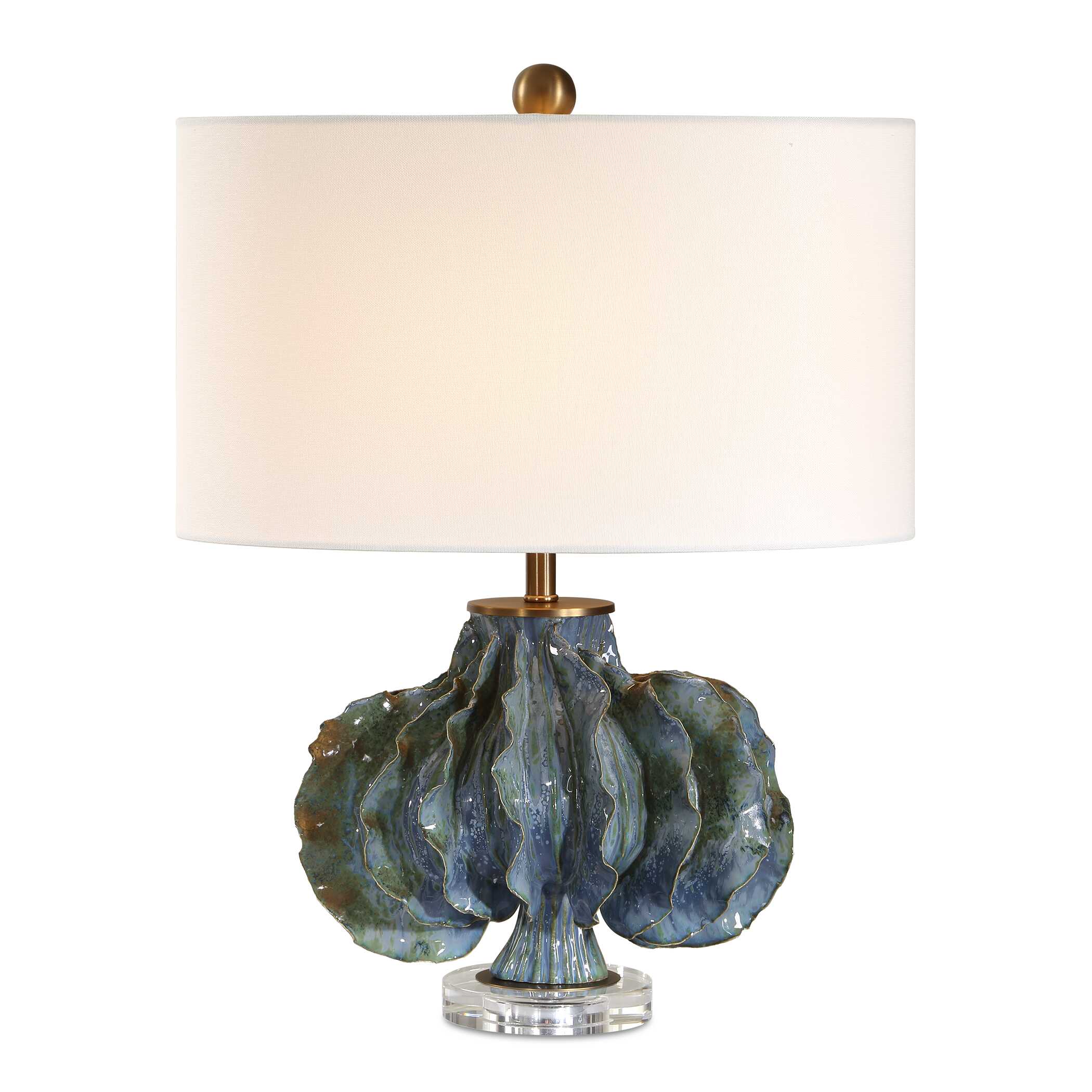 Uttermost Uttermost Ruffle Up Blue Green Table Lamp