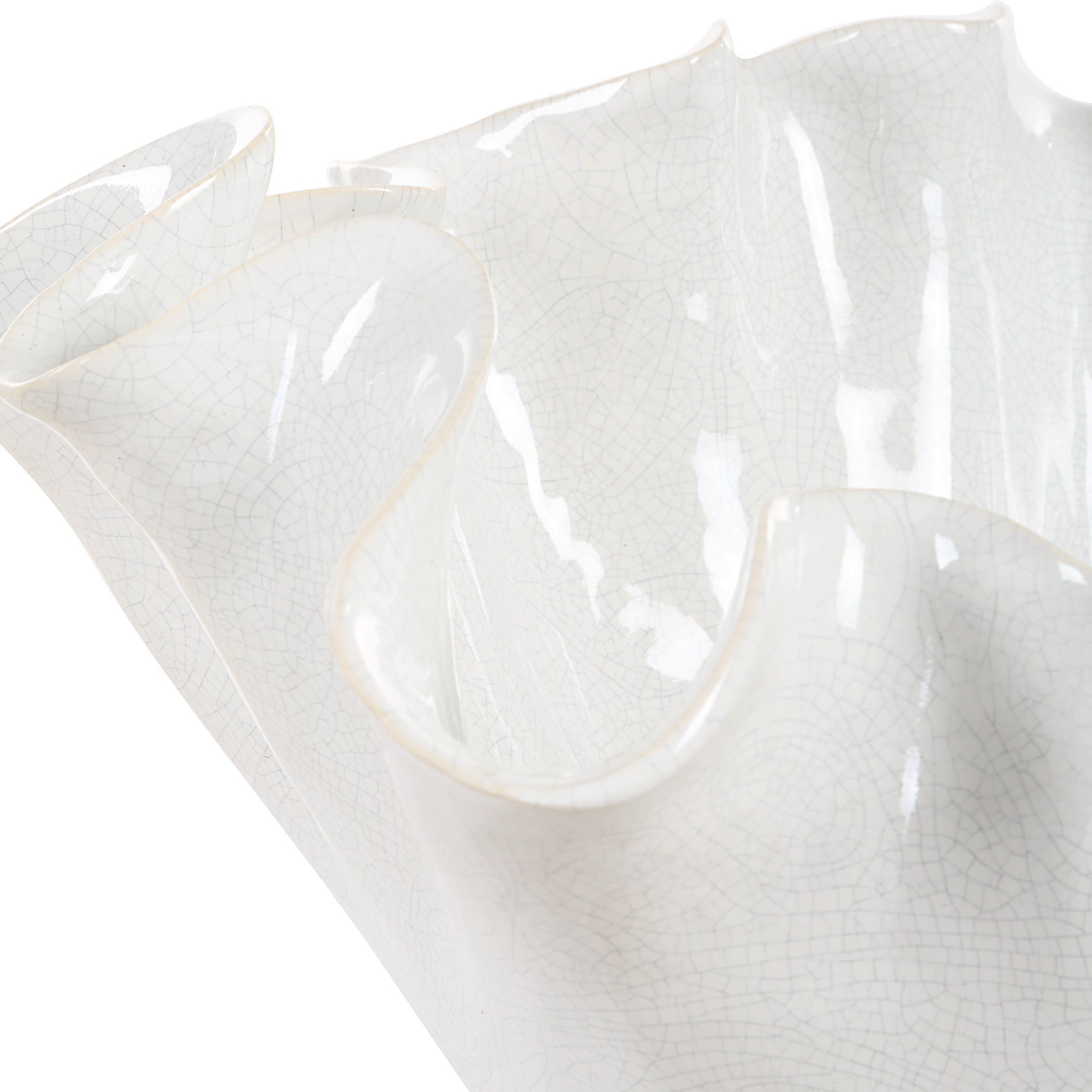 Uttermost Home Decor Uttermost Ruffle White Bloom Bowl