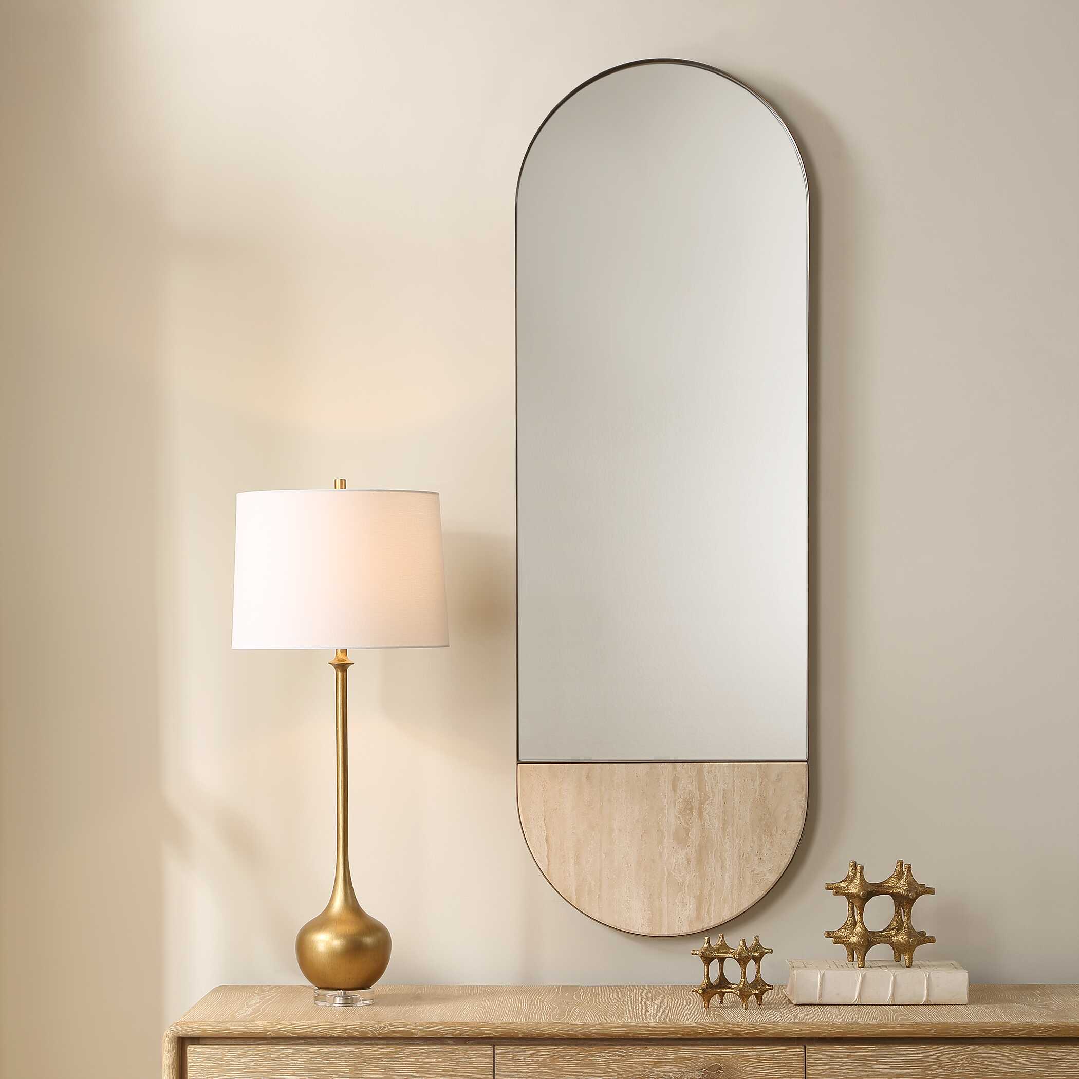 Uttermost Uttermost Russo Travertine Tall Oval Mirror