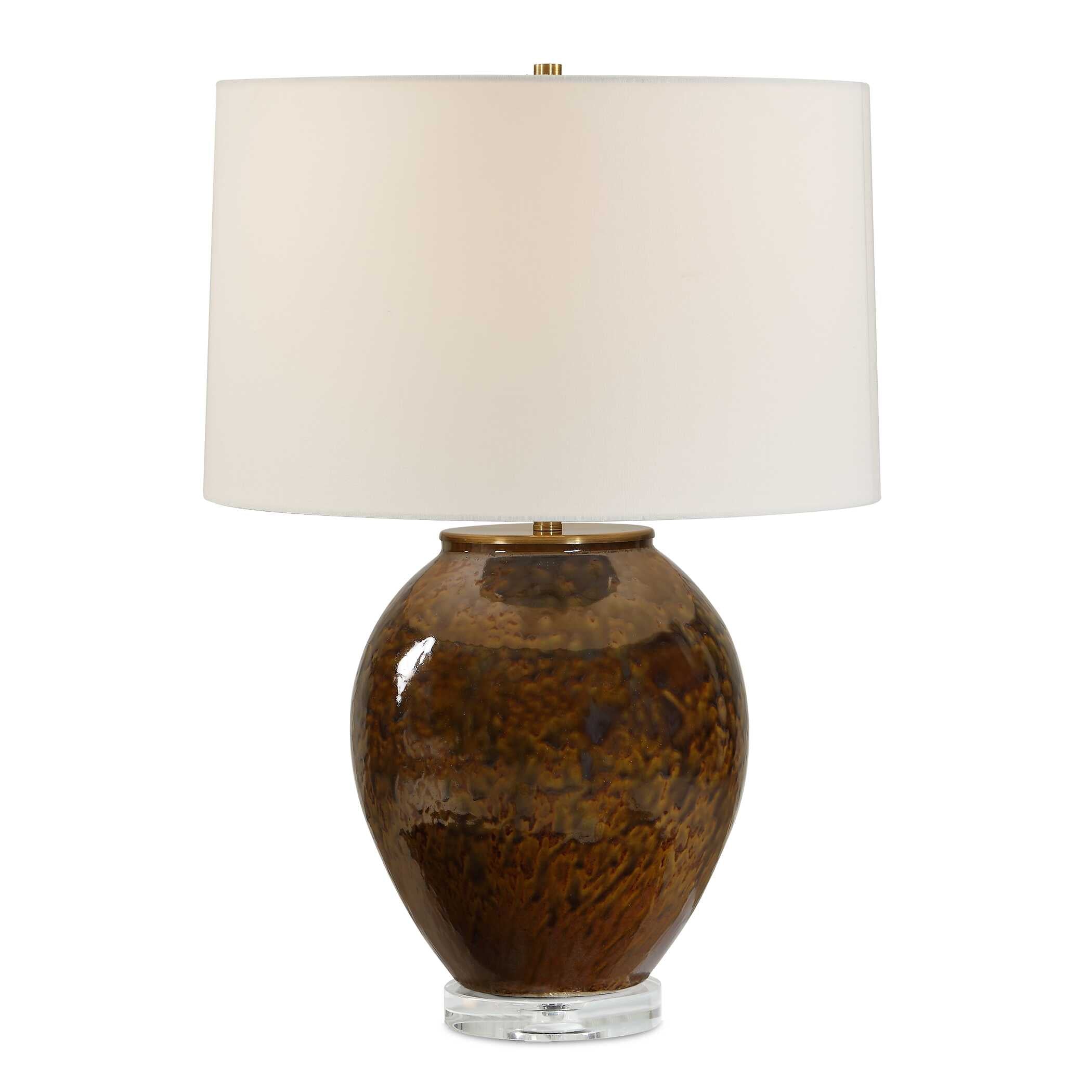 Uttermost Lighting Uttermost Rye Glazed Brown Table Lamp