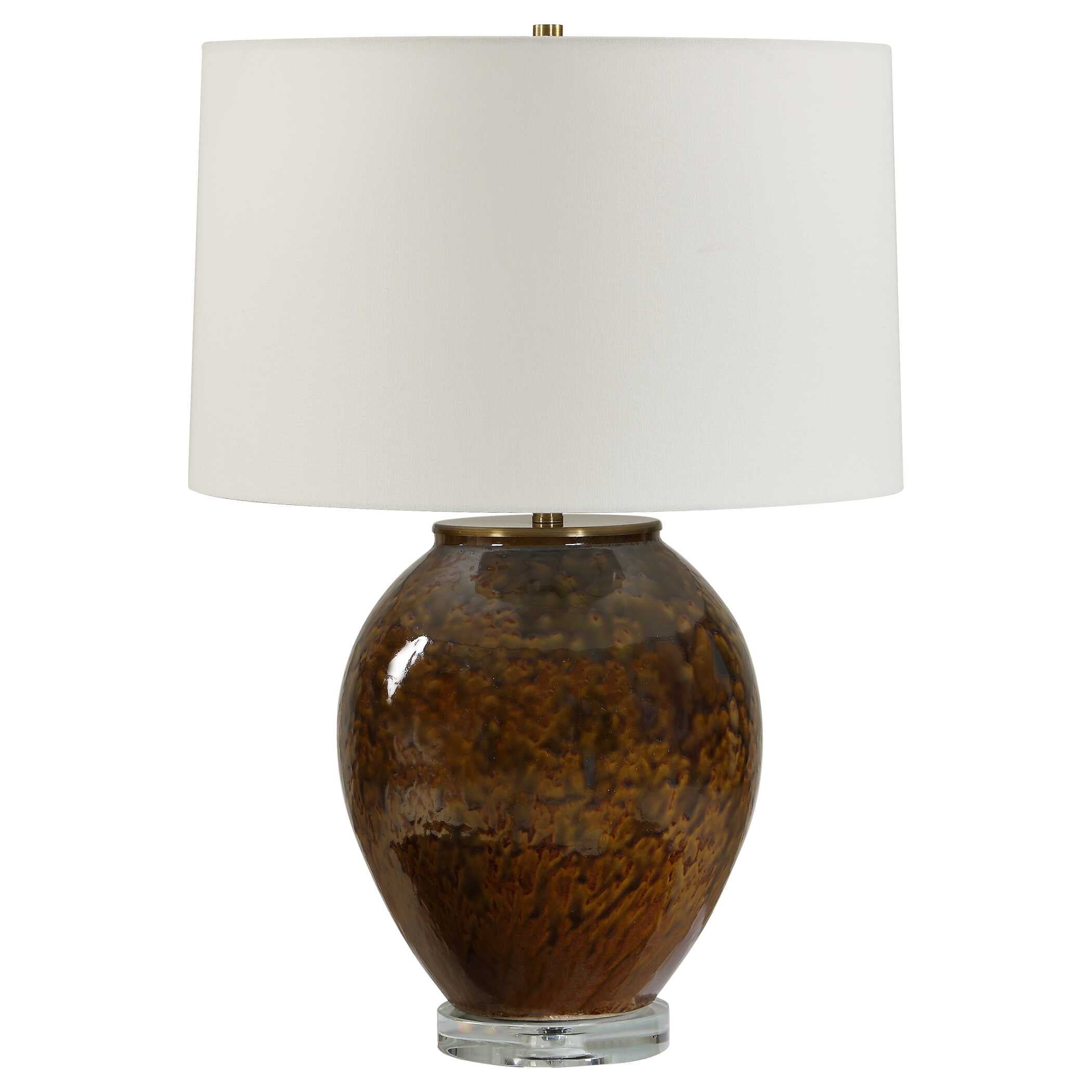 Uttermost Lighting Uttermost Rye Glazed Brown Table Lamp