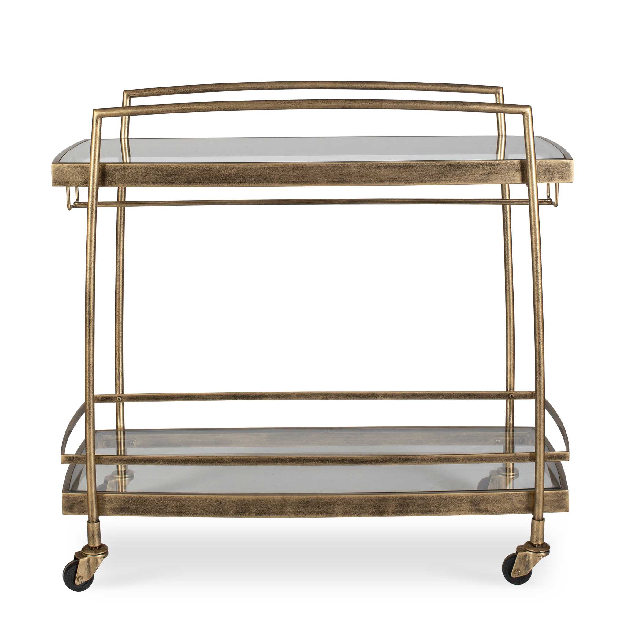 Uttermost Furniture Uttermost Scarritt Antique Brass Bar Cart