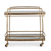 Uttermost Furniture Uttermost Scarritt Antique Brass Bar Cart