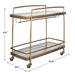 Uttermost Furniture Uttermost Scarritt Antique Brass Bar Cart