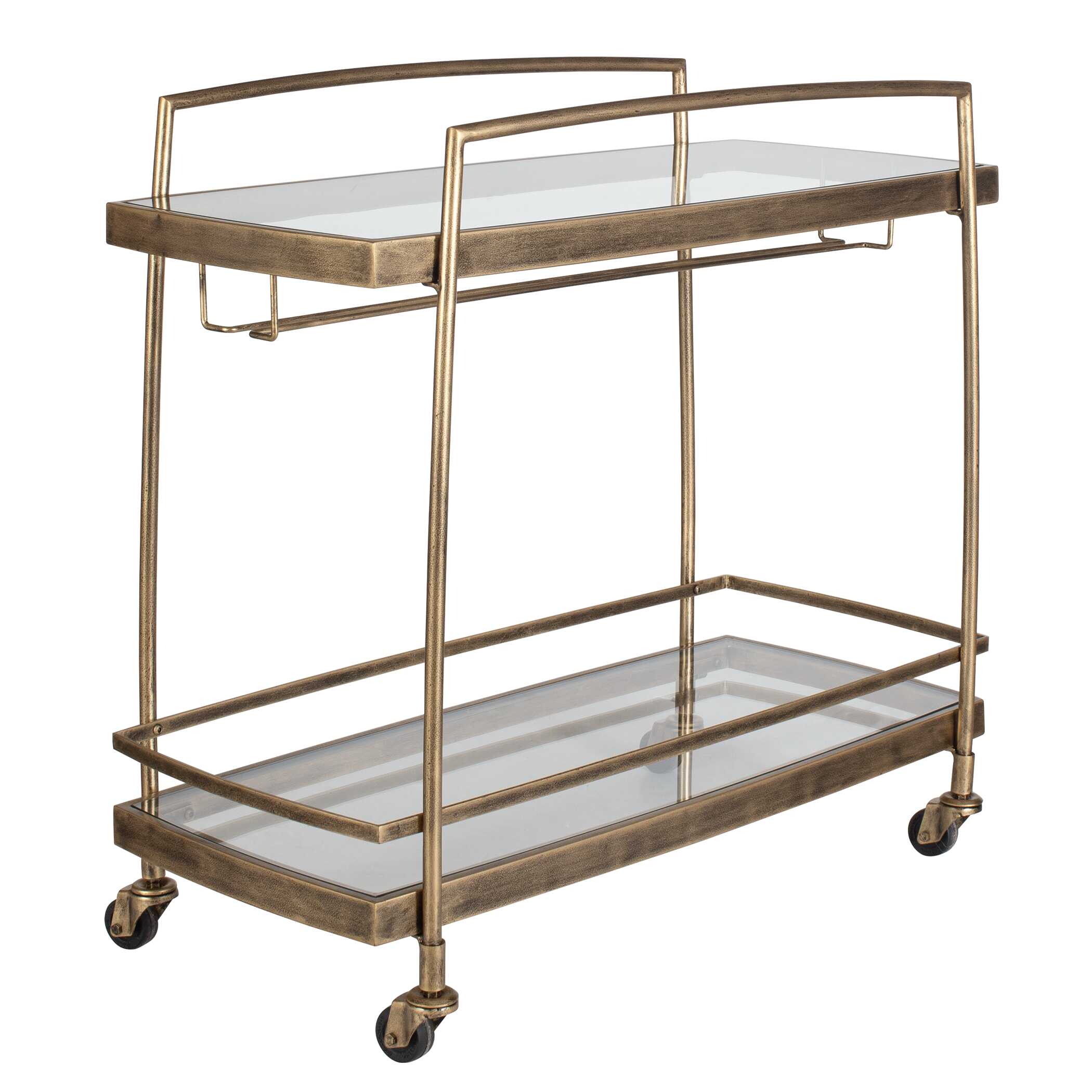 Uttermost Furniture Uttermost Scarritt Antique Brass Bar Cart