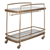 Uttermost Furniture Uttermost Scarritt Antique Brass Bar Cart