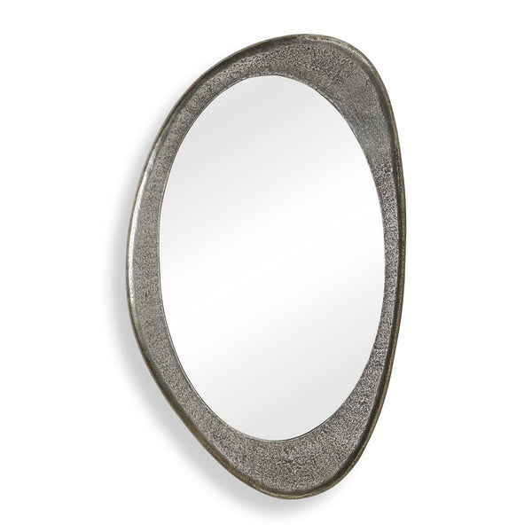 Uttermost Home Decor Uttermost Schiller Oval Antique Nickel Mirror