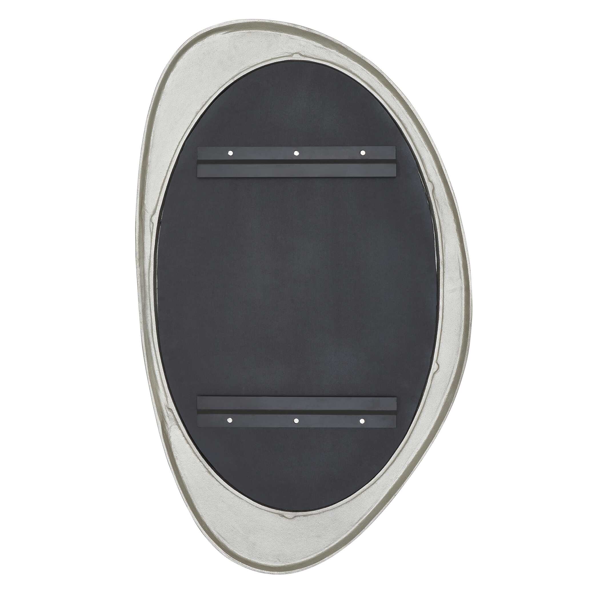 Uttermost Home Decor Uttermost Schiller Oval Antique Nickel Mirror