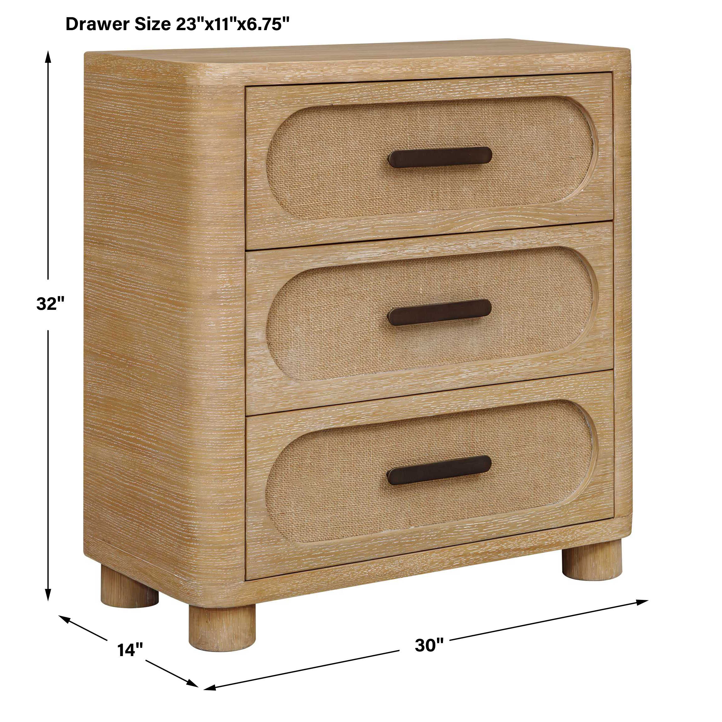 Uttermost Furniture Uttermost Scottie Natural Oak 3 Drawer Chest