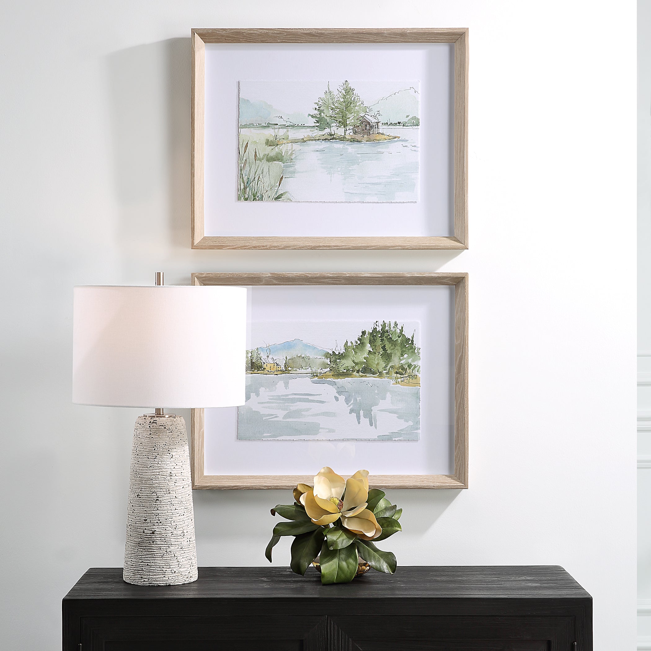 Uttermost Home Decor Uttermost Serene Lake Framed Prints, Set/2