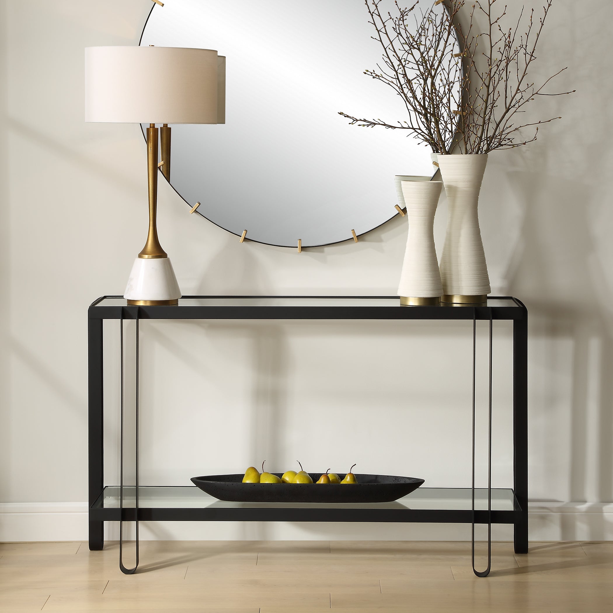 Uttermost Furniture Uttermost Shadow Black Iron Console Table