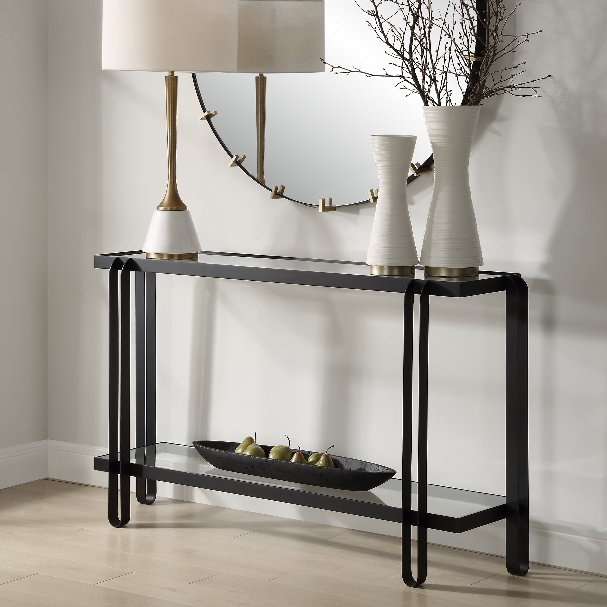 Uttermost Furniture Uttermost Shadow Black Iron Console Table