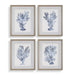 Uttermost Home Decor Uttermost Shibori Coral Framed Prints, Set/4