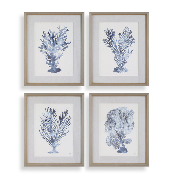 Uttermost Home Decor Uttermost Shibori Coral Framed Prints, Set/4