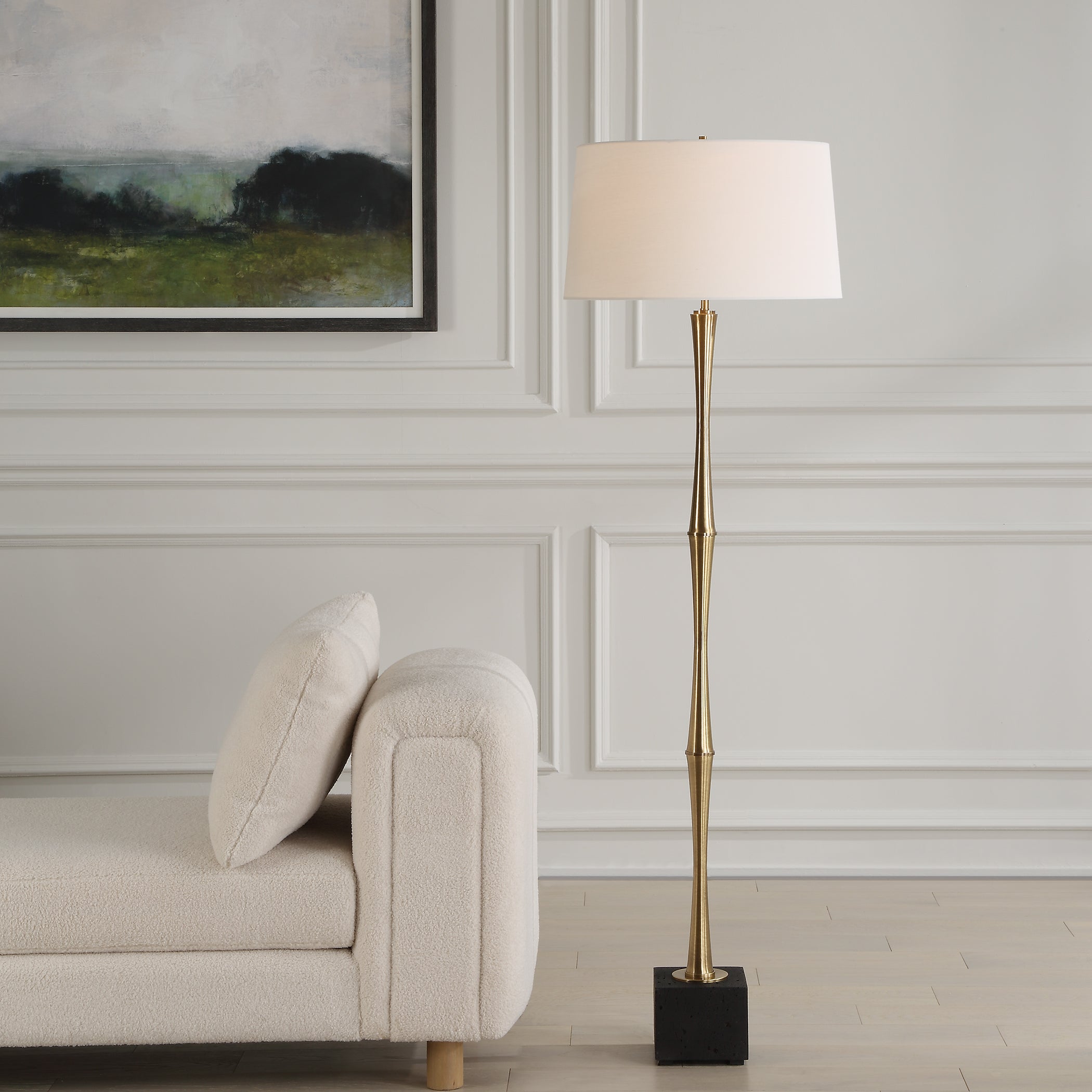 Uttermost Lighting Uttermost Shino Antique Brass Floor Lamp