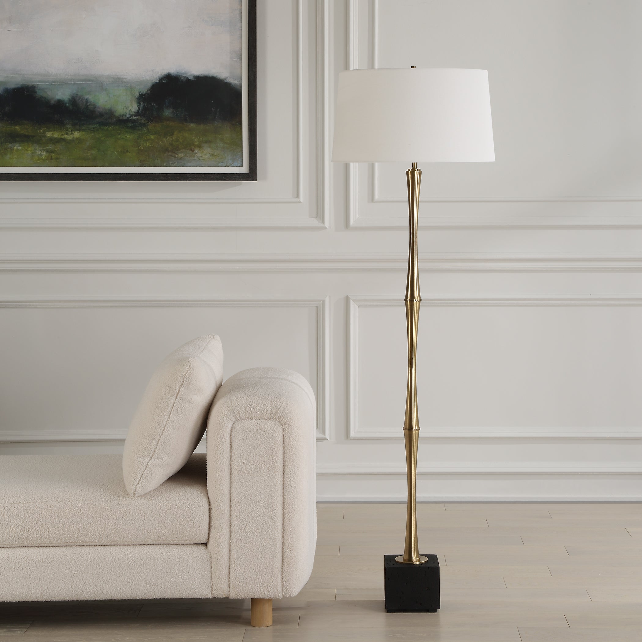 Uttermost Lighting Uttermost Shino Antique Brass Floor Lamp