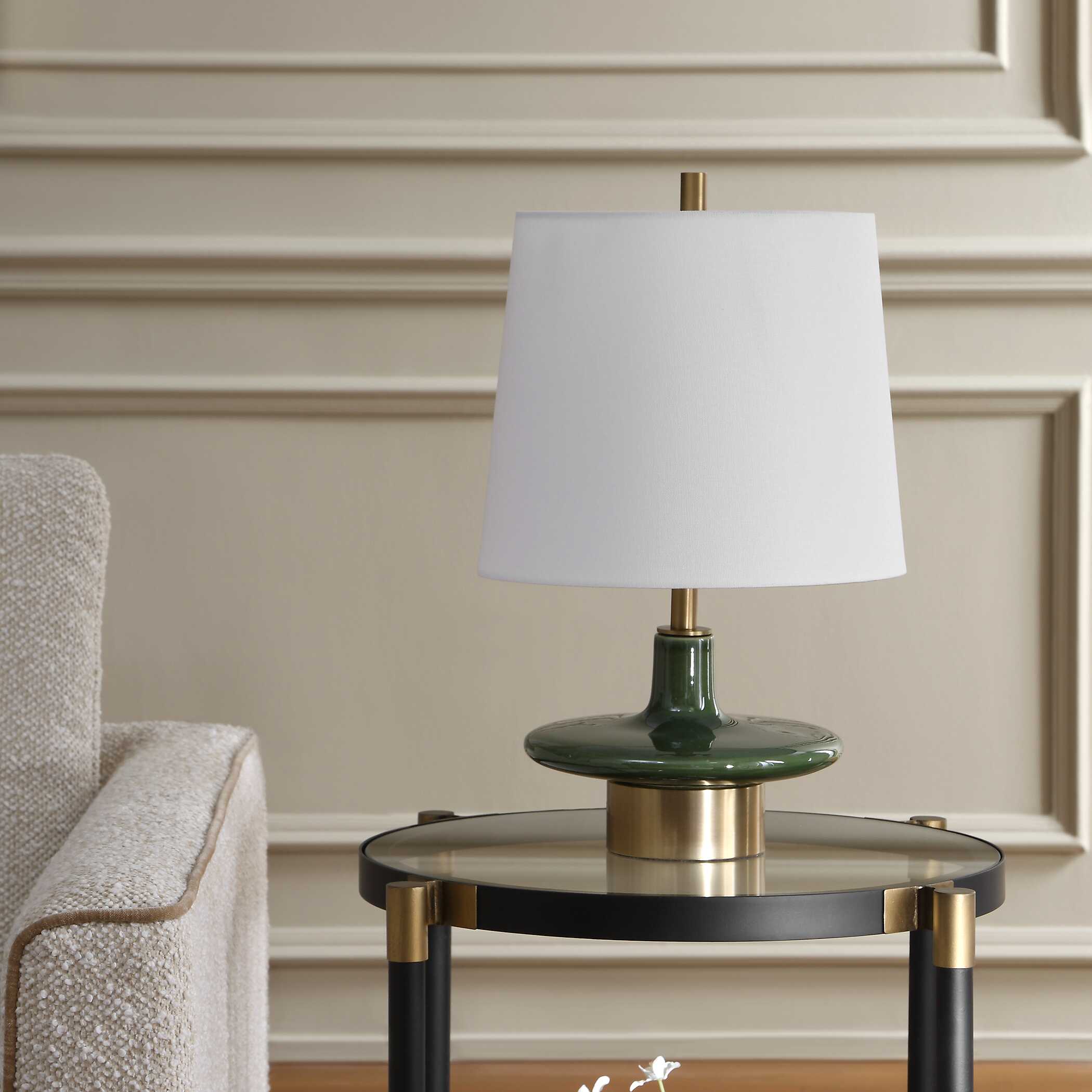 Uttermost Lighting Uttermost Sieler Glossy Green Table Lamp
