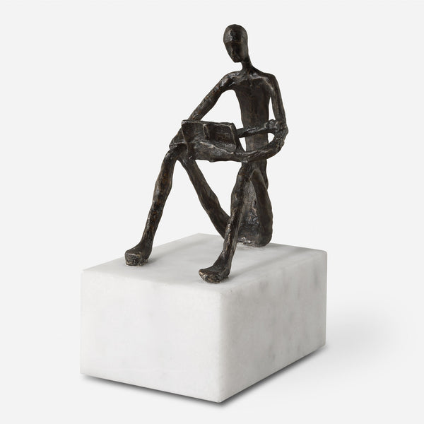 Uttermost Home Decor Uttermost Sit Back, Relax And Read, Iron Sculpture