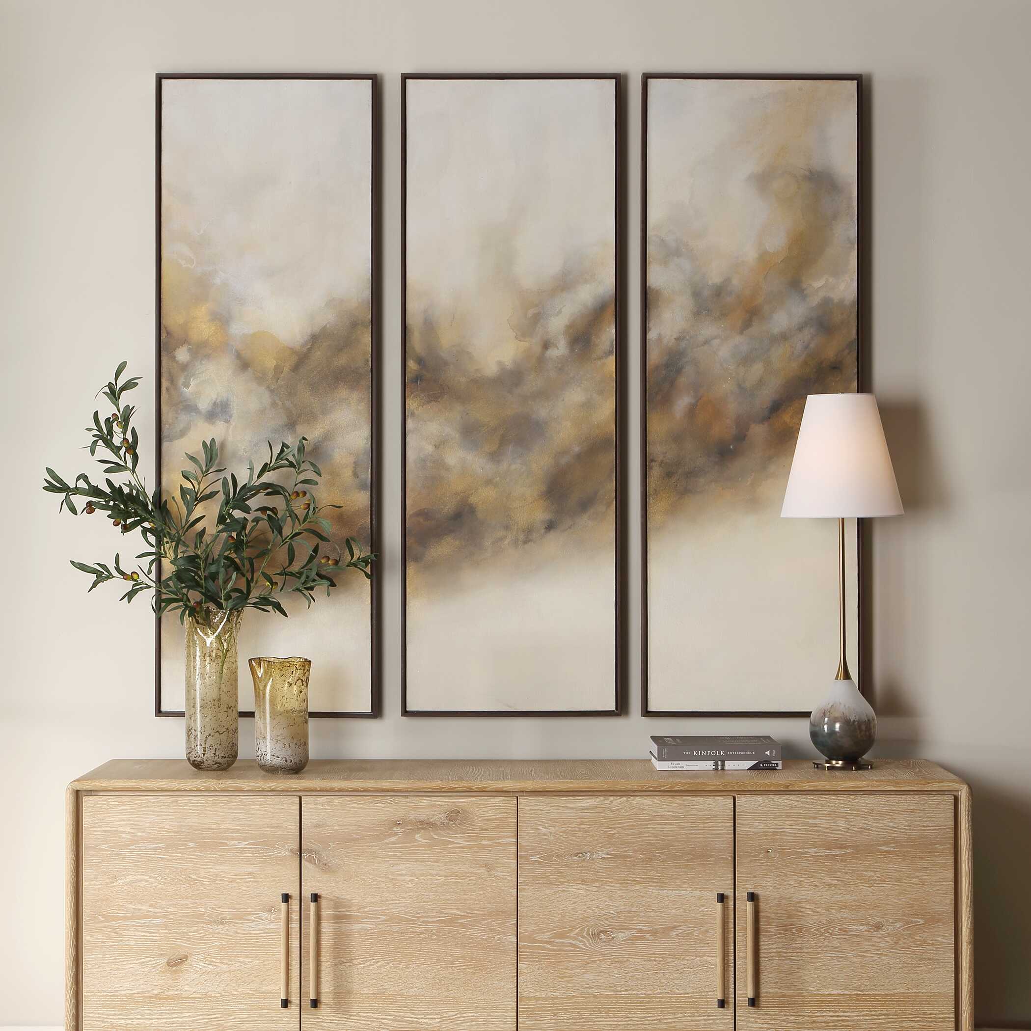 Uttermost Uttermost Smoke Break Hand Painted Modern Art Set/3