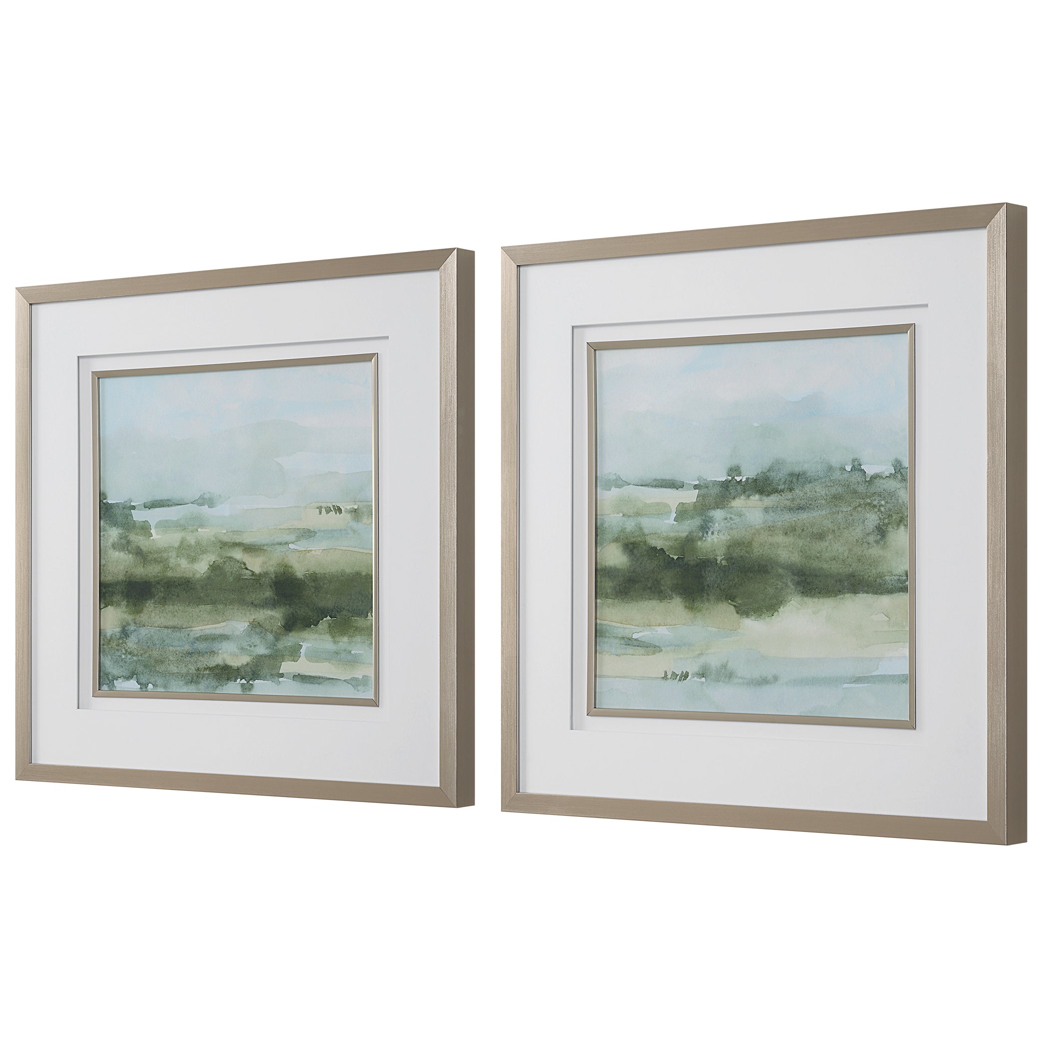 Uttermost Home Decor Uttermost Soft Sage Abstract Landscape Prints Set/2