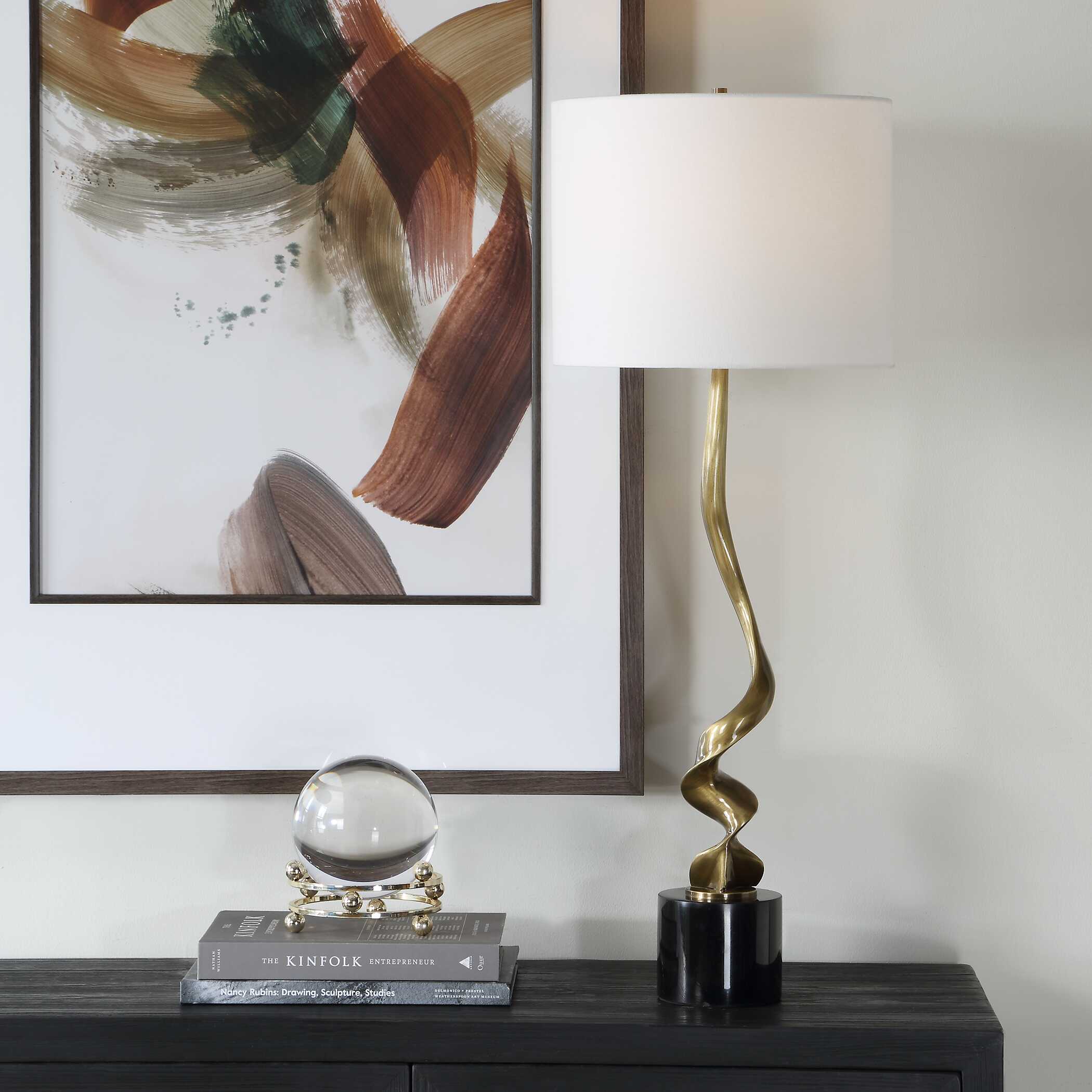 Uttermost Uttermost Spiraling Cordless Brass Buffet Lamp