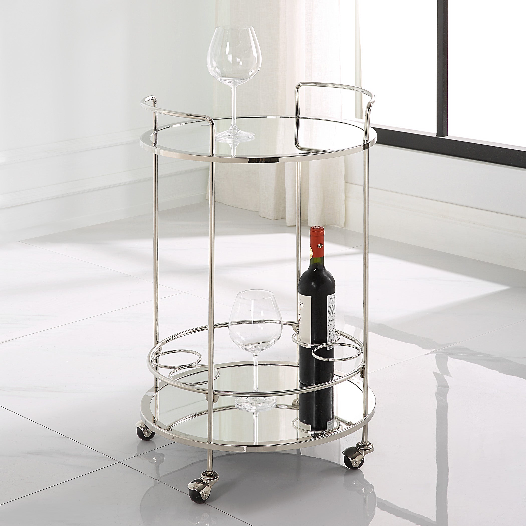 Uttermost Home Decor Uttermost Spritz Chrome Bar Cart
