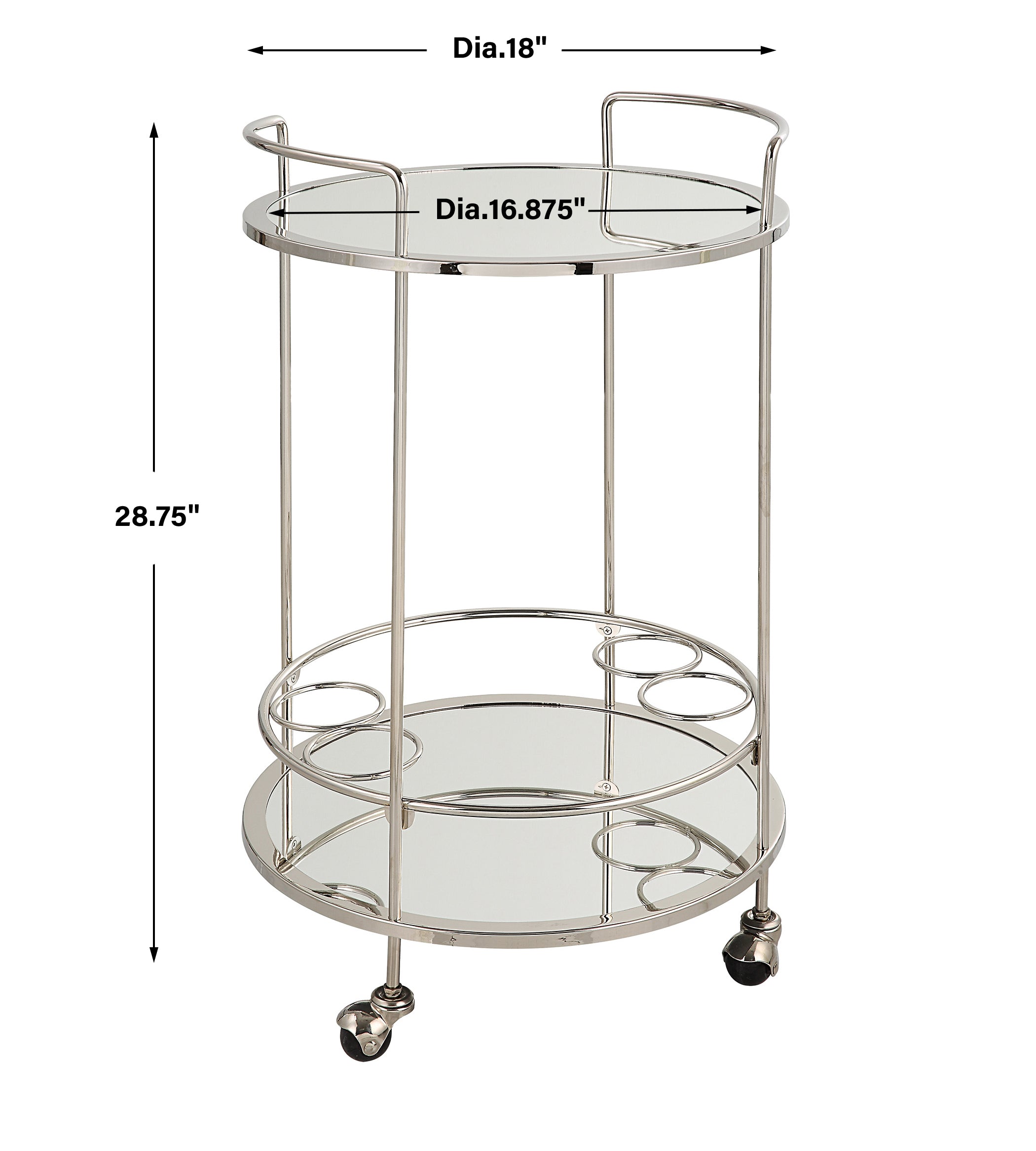 Uttermost Home Decor Uttermost Spritz Chrome Bar Cart