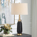 Uttermost Lighting Uttermost Spyglass Black Wood Grain Table Lamp