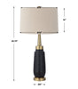 Uttermost Lighting Uttermost Spyglass Black Wood Grain Table Lamp