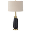 Uttermost Lighting Uttermost Spyglass Black Wood Grain Table Lamp