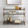 Uttermost Home Decor Motor Freight - Est Rate Quoted Uttermost Stacked Up Gray Glass Console Table