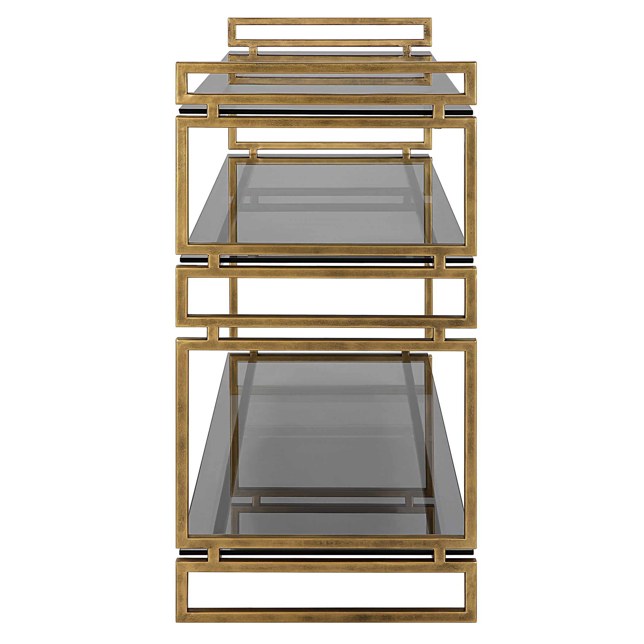 Uttermost Home Motor Freight - To be Quoted Uttermost Stacked Up Gray Glass Console Table
