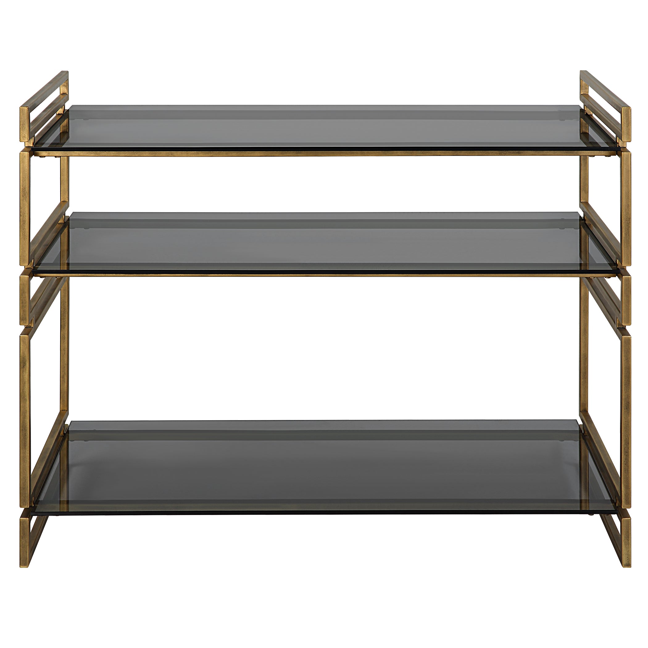 Uttermost Home Motor Freight - To be Quoted Uttermost Stacked Up Gray Glass Console Table