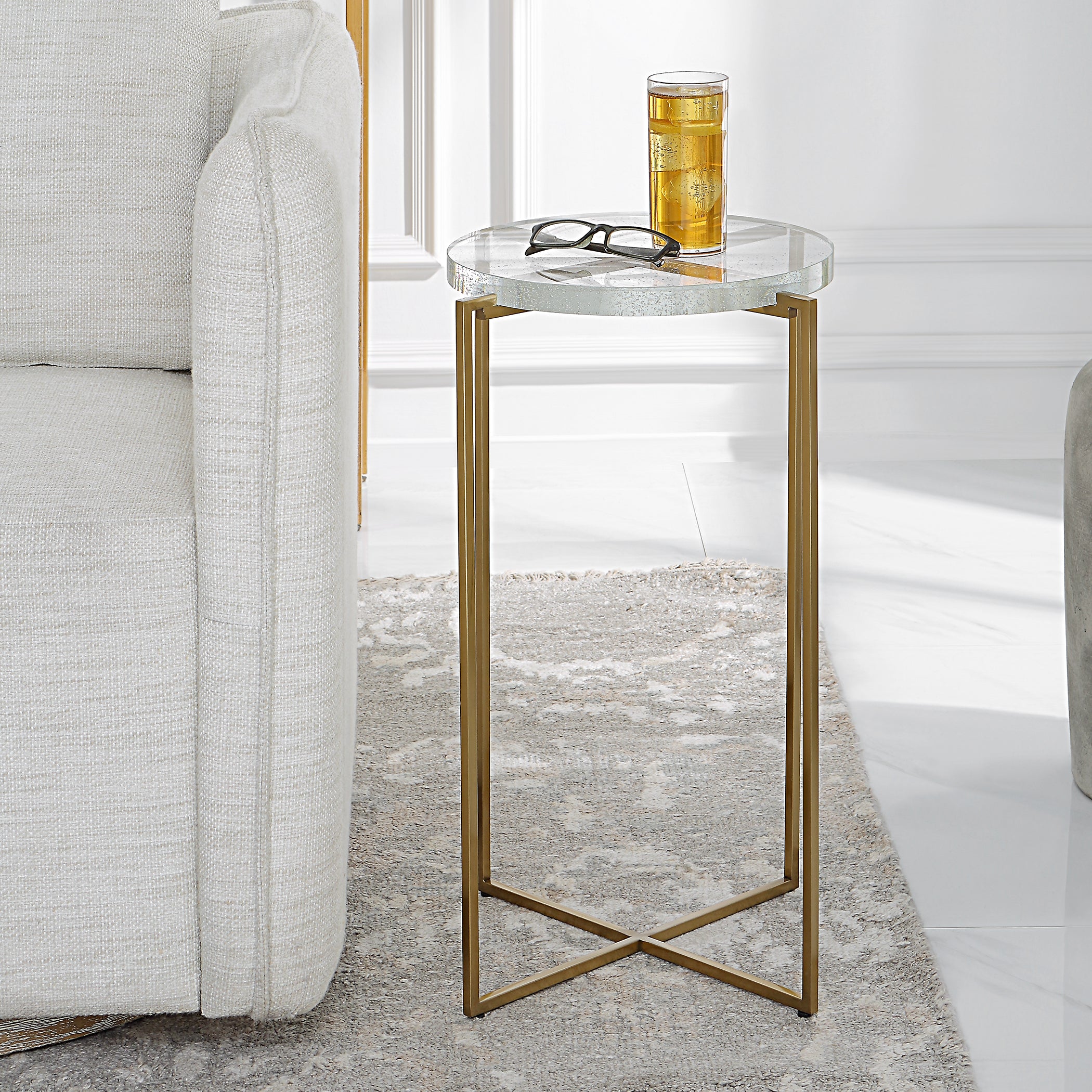 Uttermost Furniture Uttermost Star-crossed Glass Accent Table