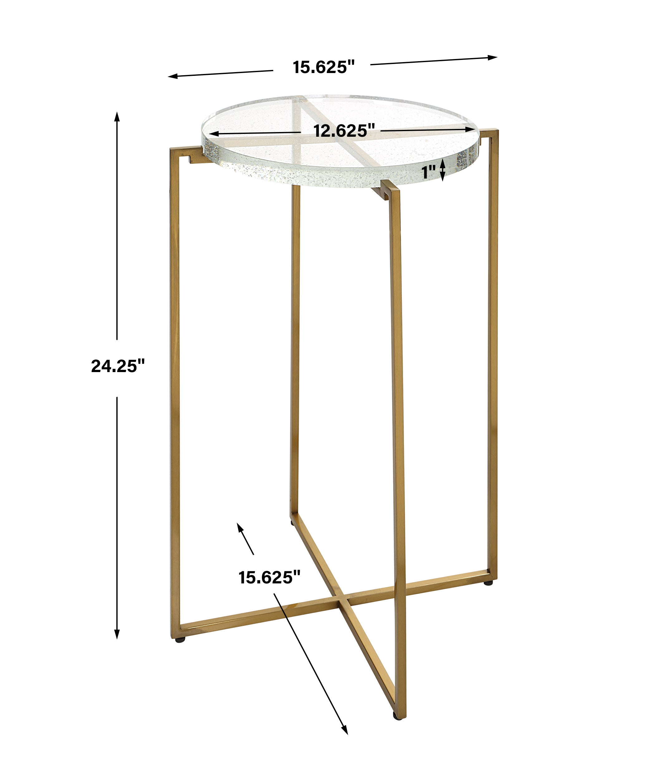 Uttermost Furniture Uttermost Star-crossed Glass Accent Table