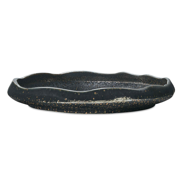 Uttermost Home Decor Uttermost Stardust Ripple Indoor-Outdoor Black Bowl