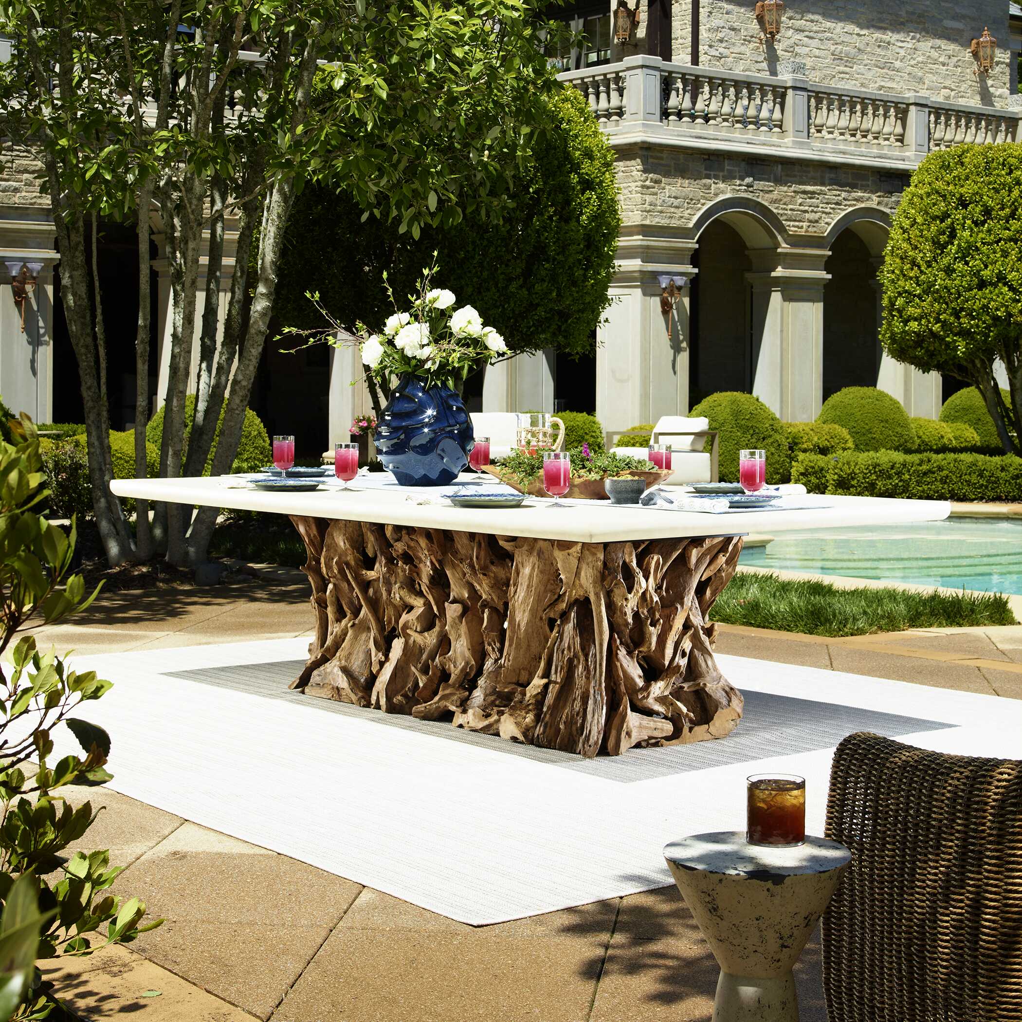 Uttermost Furniture Uttermost Stonewood Indoor-Outdoor Ping-Pong Dining Table