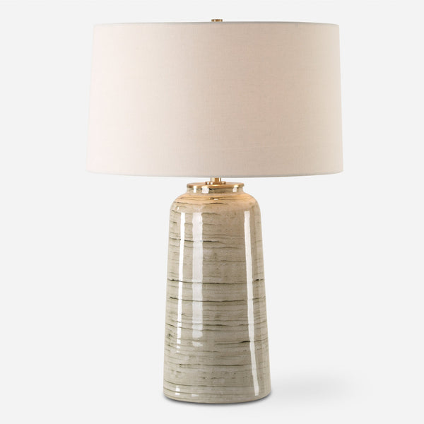 Uttermost Lighting Uttermost Strata Tan Glaze Table Lamp