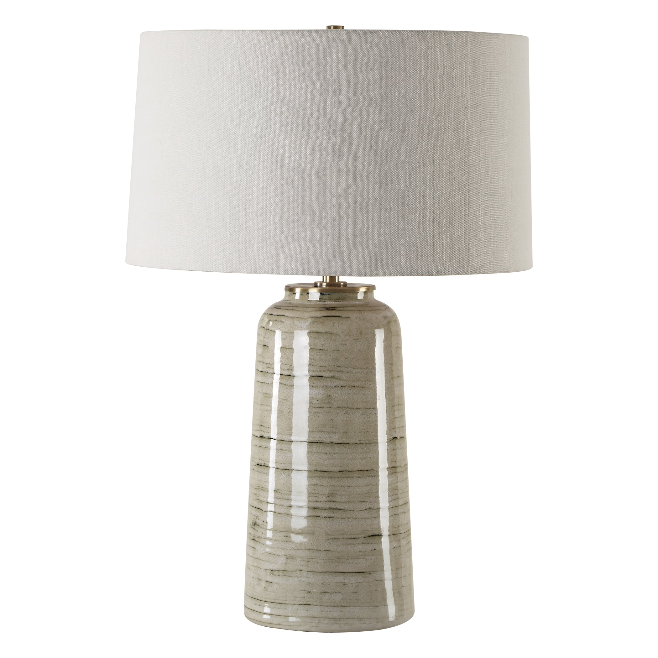 Uttermost Lighting Uttermost Strata Tan Glaze Table Lamp