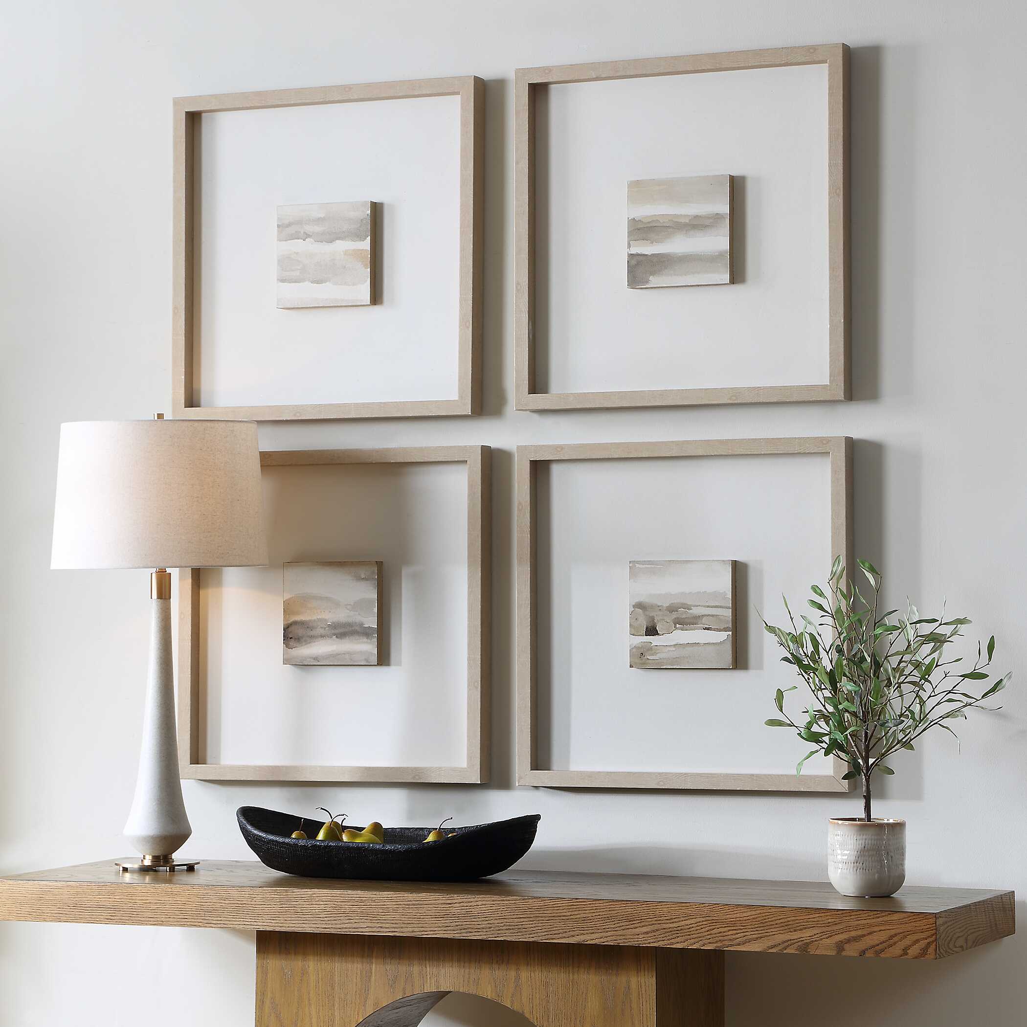 Uttermost Uttermost Studying Sepia Hand Painted Canvases Set/4