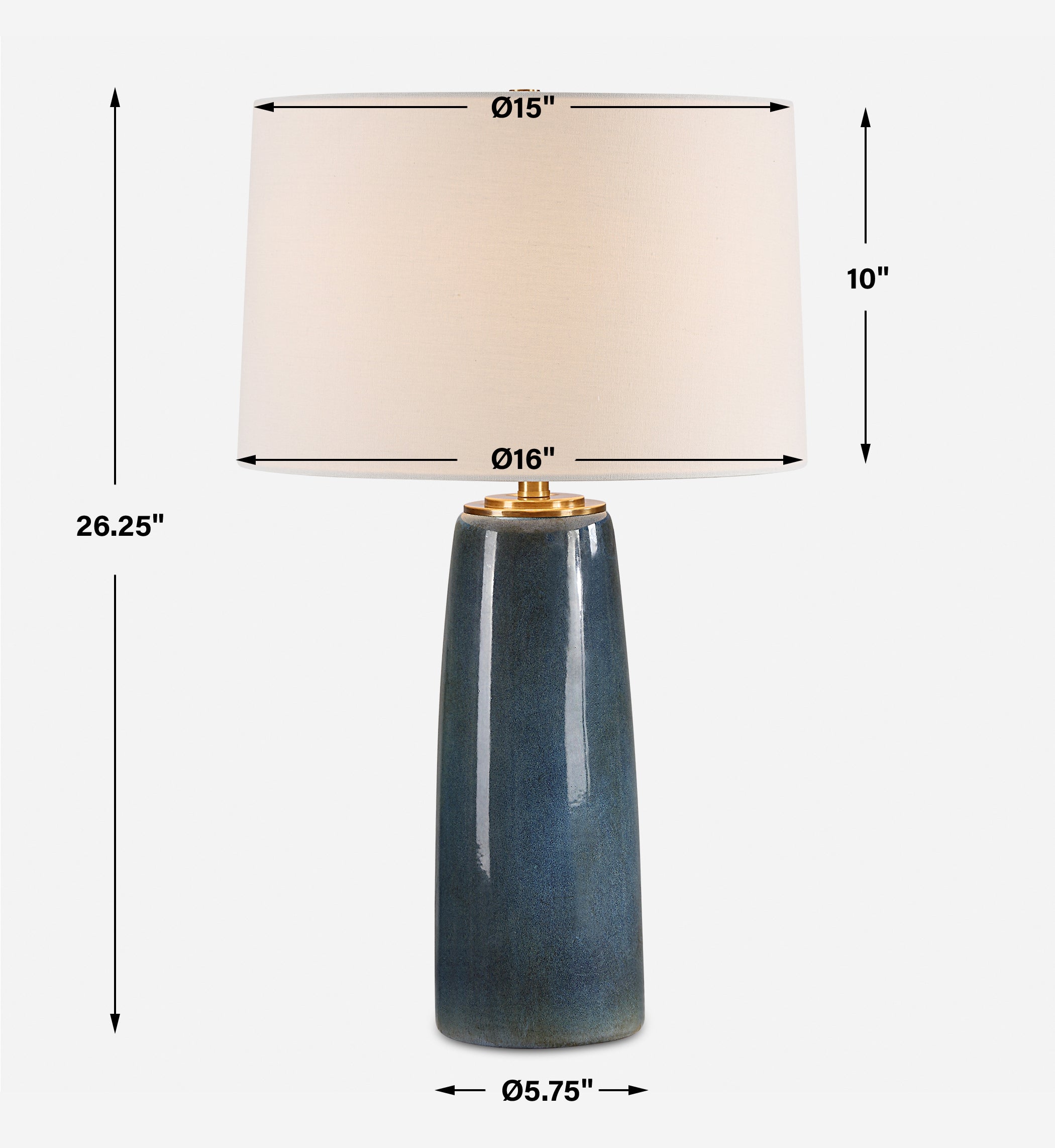 Uttermost Lighting Uttermost Submerged Deep Blue Table Lamp