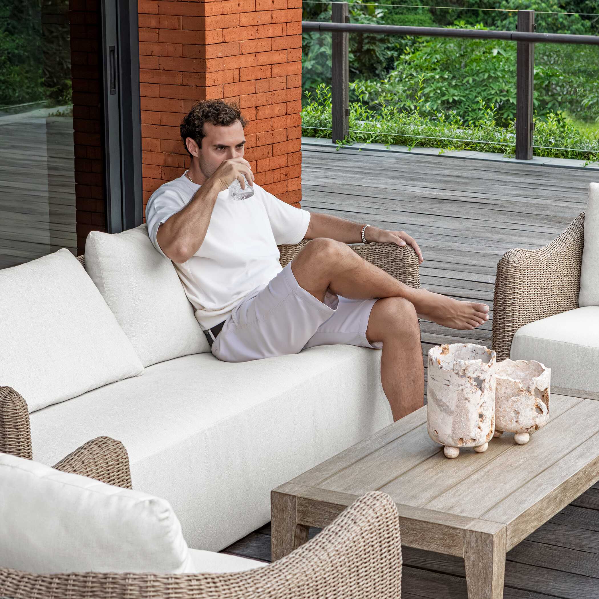 Uttermost Furniture Uttermost Sunset Wicker Outdoor Sofa