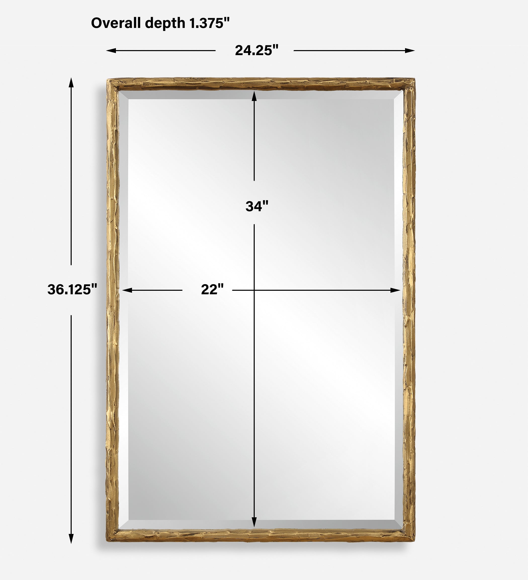 Uttermost Home Decor Uttermost Sutton Gold Vanity Mirror