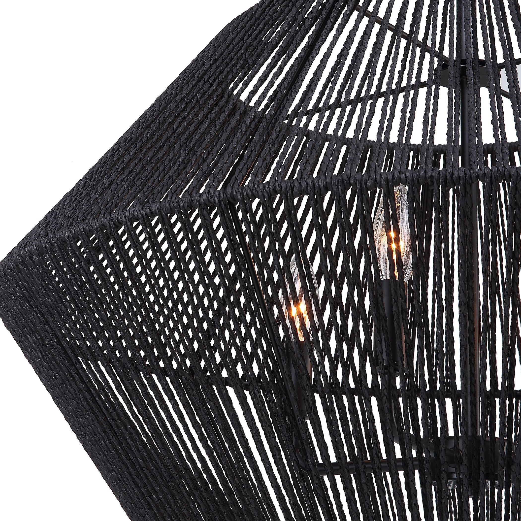 Uttermost Home Oversize - Rate to Be Quoted Uttermost Suva 4 Light Black Rope Pendant